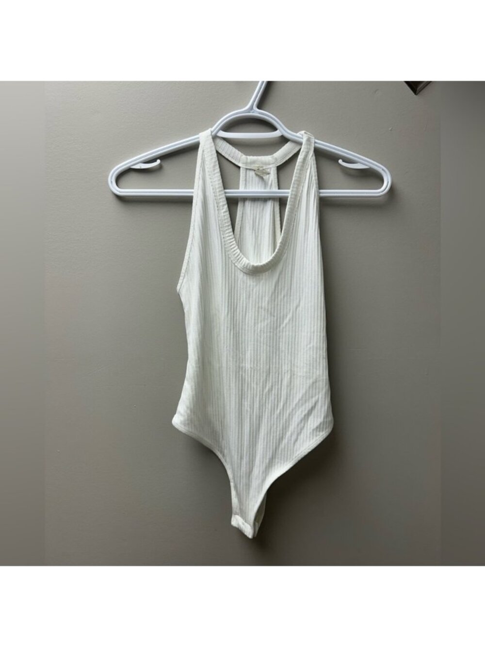 Free People Intimately White Ribbed Bodysuit